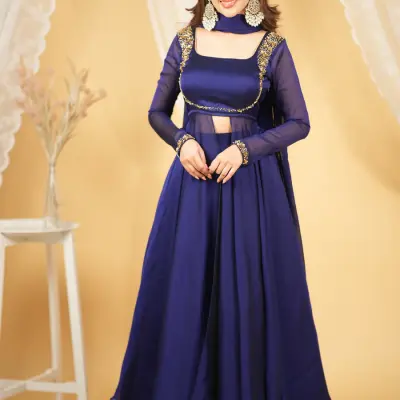 Manisha series2 Premium Designer Slit anarkali with skirt