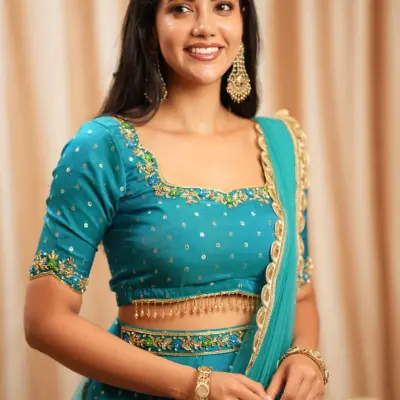 Priya Premium Soft Organza Butti Lehanga